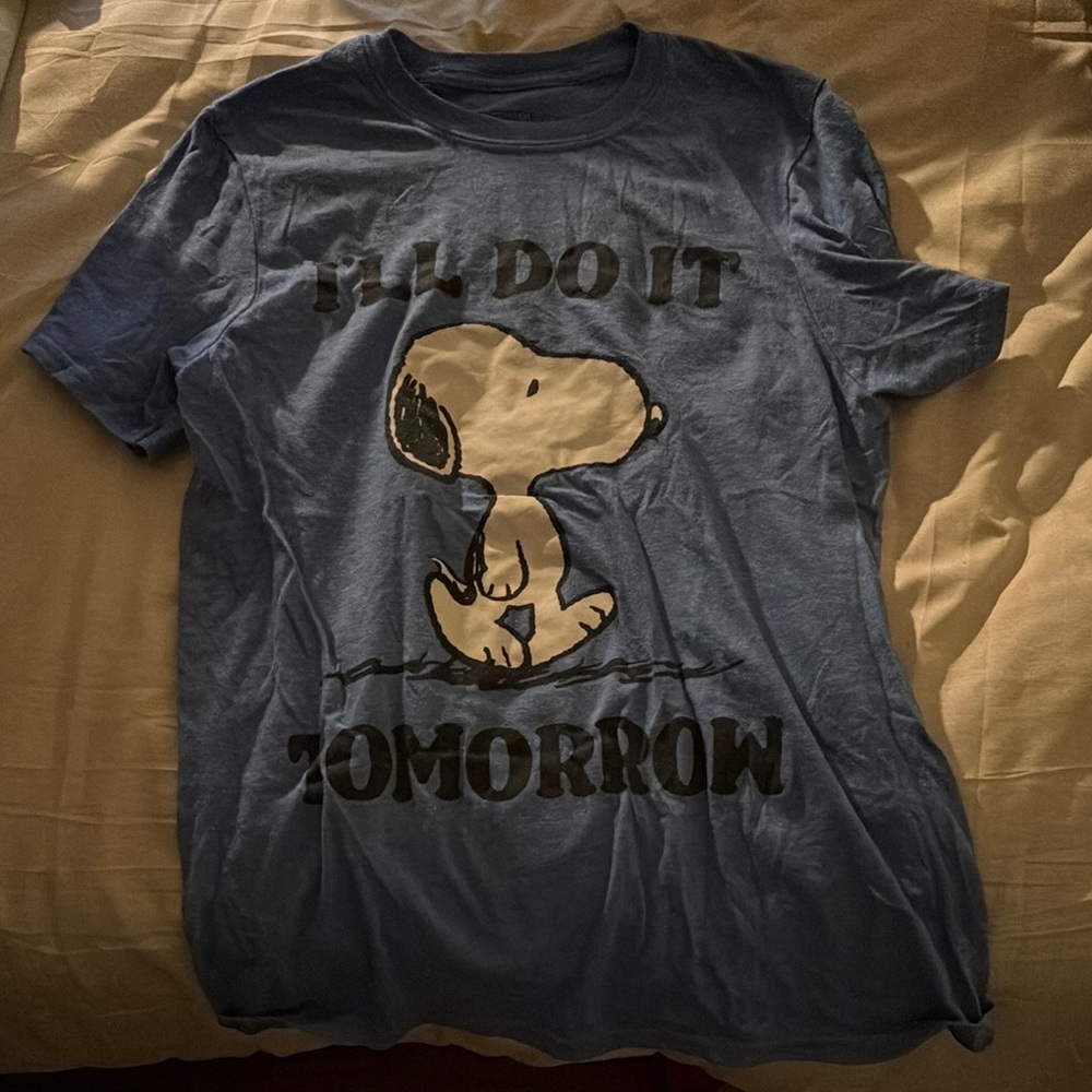 Blue Snoopy Graphic T-Shirt